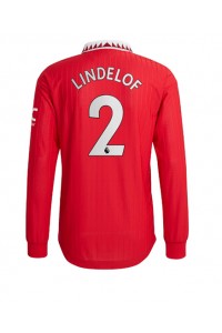 Manchester United Victor Lindelof #2 Fotballdrakt Hjemme Klær 2022-23 Lange ermer